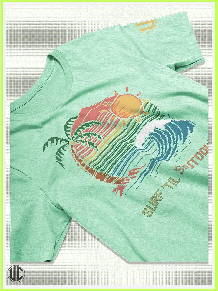 Surf ’Til Shutdown – Retro Pixel Wave T-Shirt product image (2)