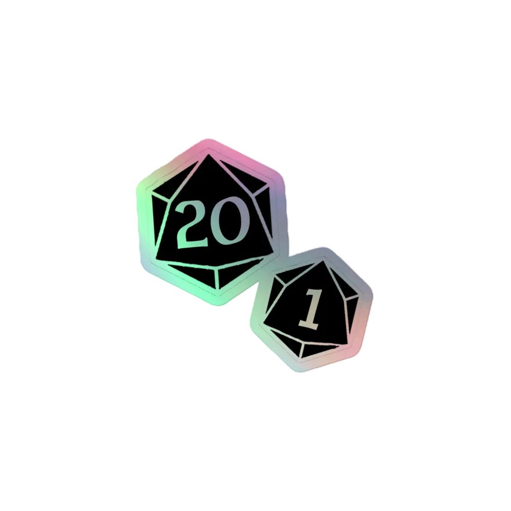 Nat 20 & Nat 1 Holosticker product image (1)