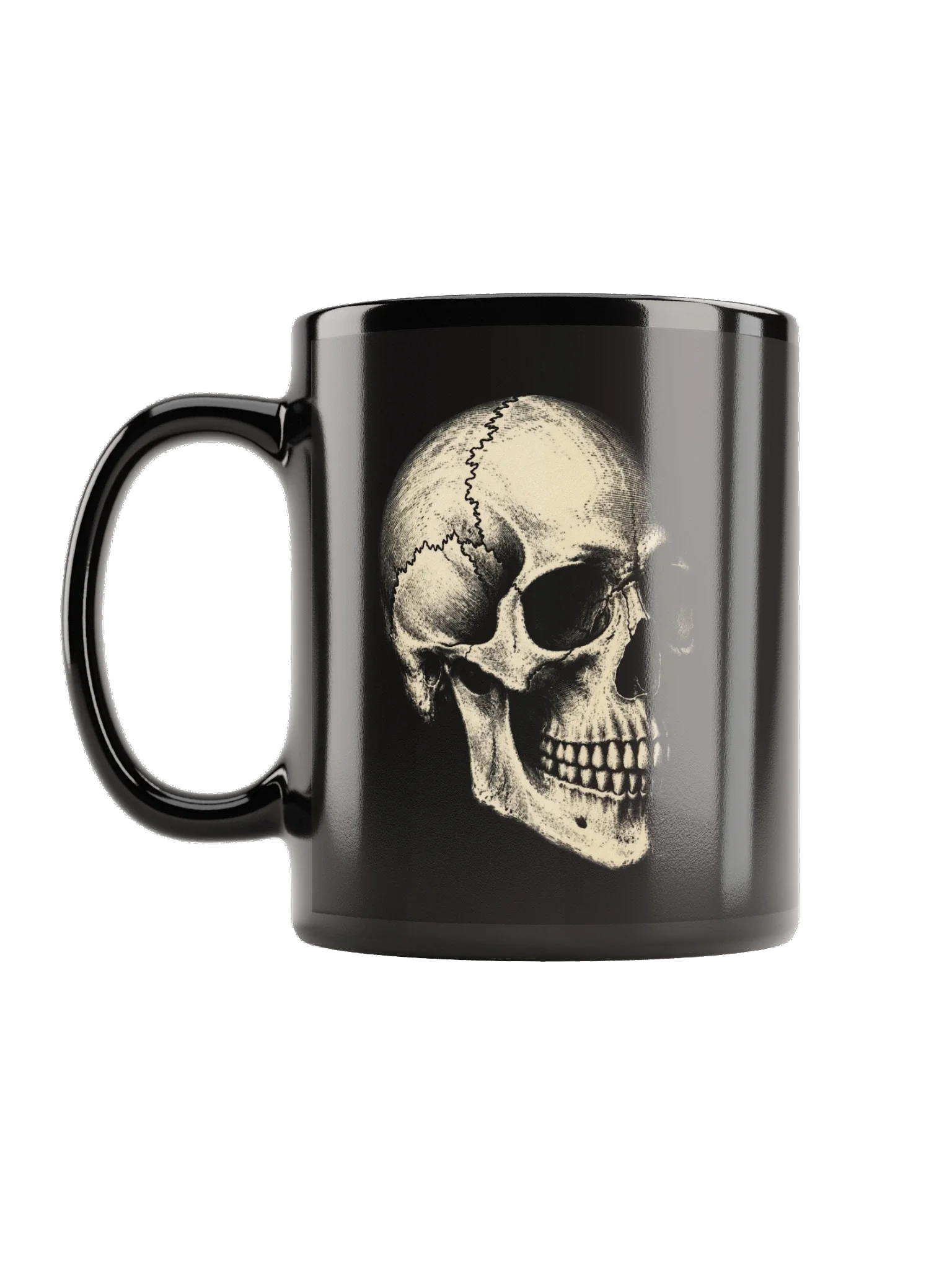 Anatomy Skull Mug, Black