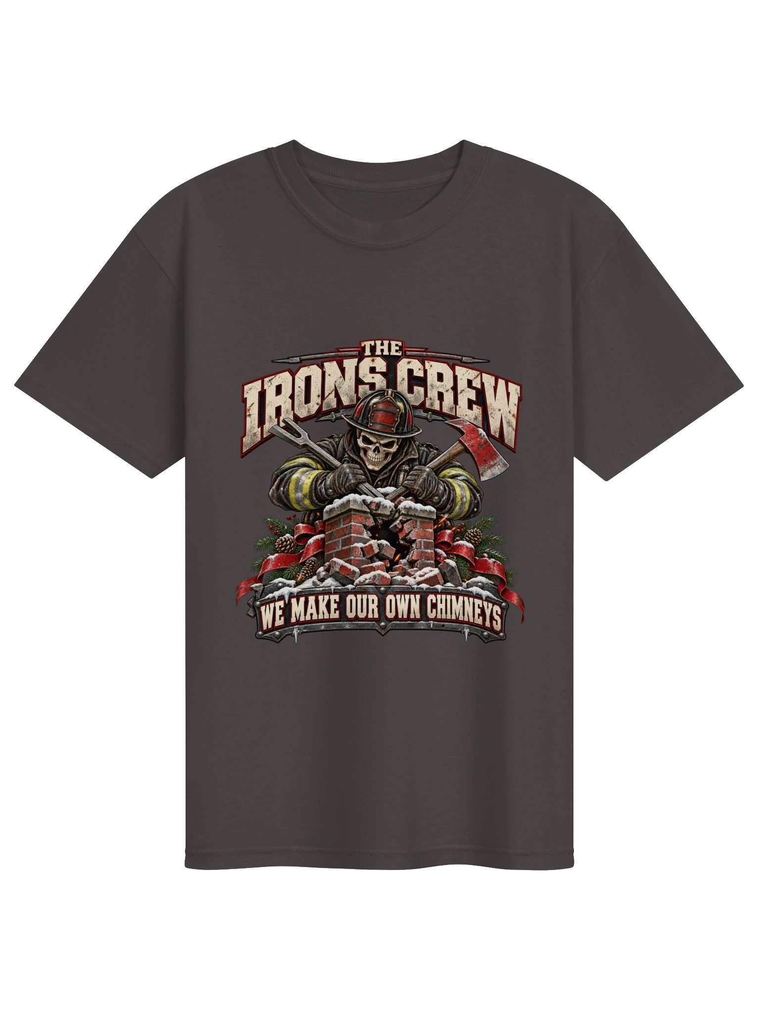 Firefighter Christmas Shirt — The Irons Crew, We Make Our Own Chimneys | Broken Sleigh™ product image (2)