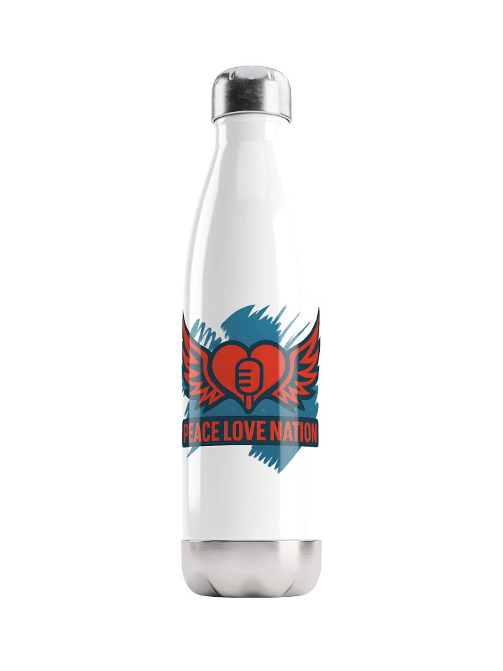 PLN White Stainless Steel Water Bottle product image (1)