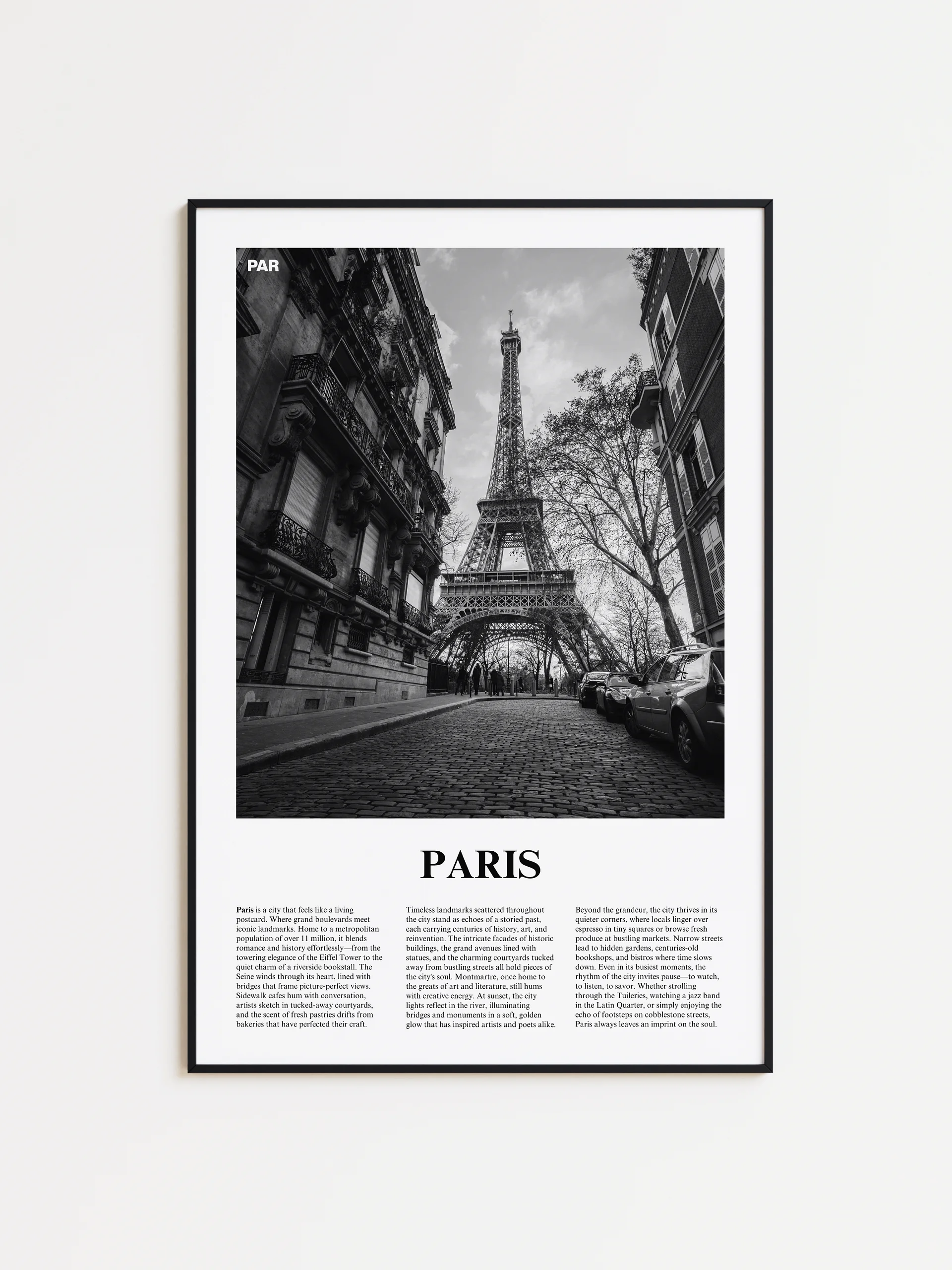 Paris 03 Newspaper Poster | Framed product image (1)