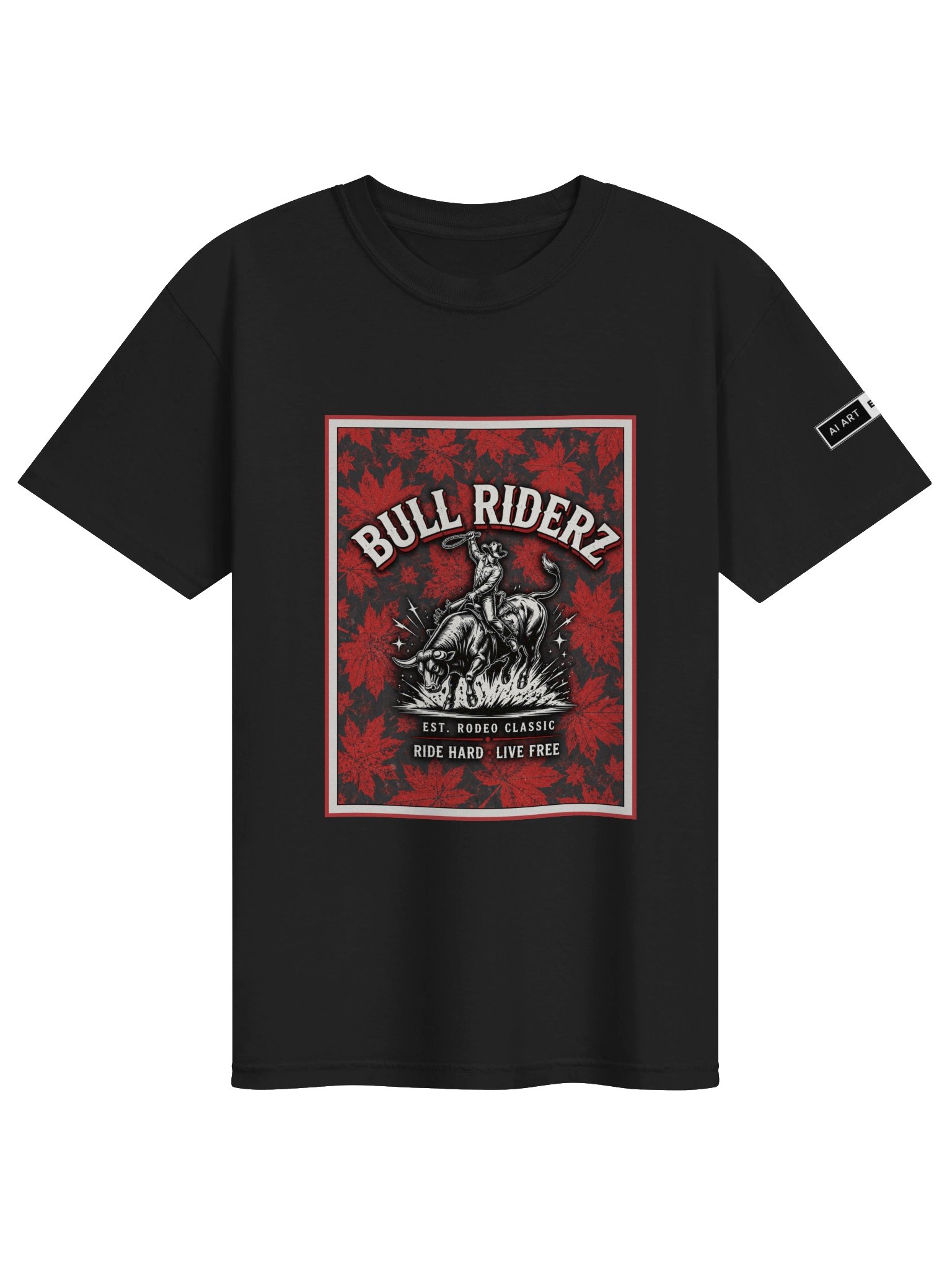 "BULL RIDERZ" 100% cotton T-shirt product image (1)