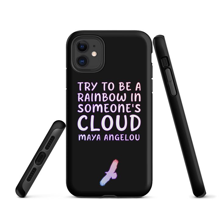 Try To Be A Rainbow Atlas Quote Tough iPhone® Case product image (1)