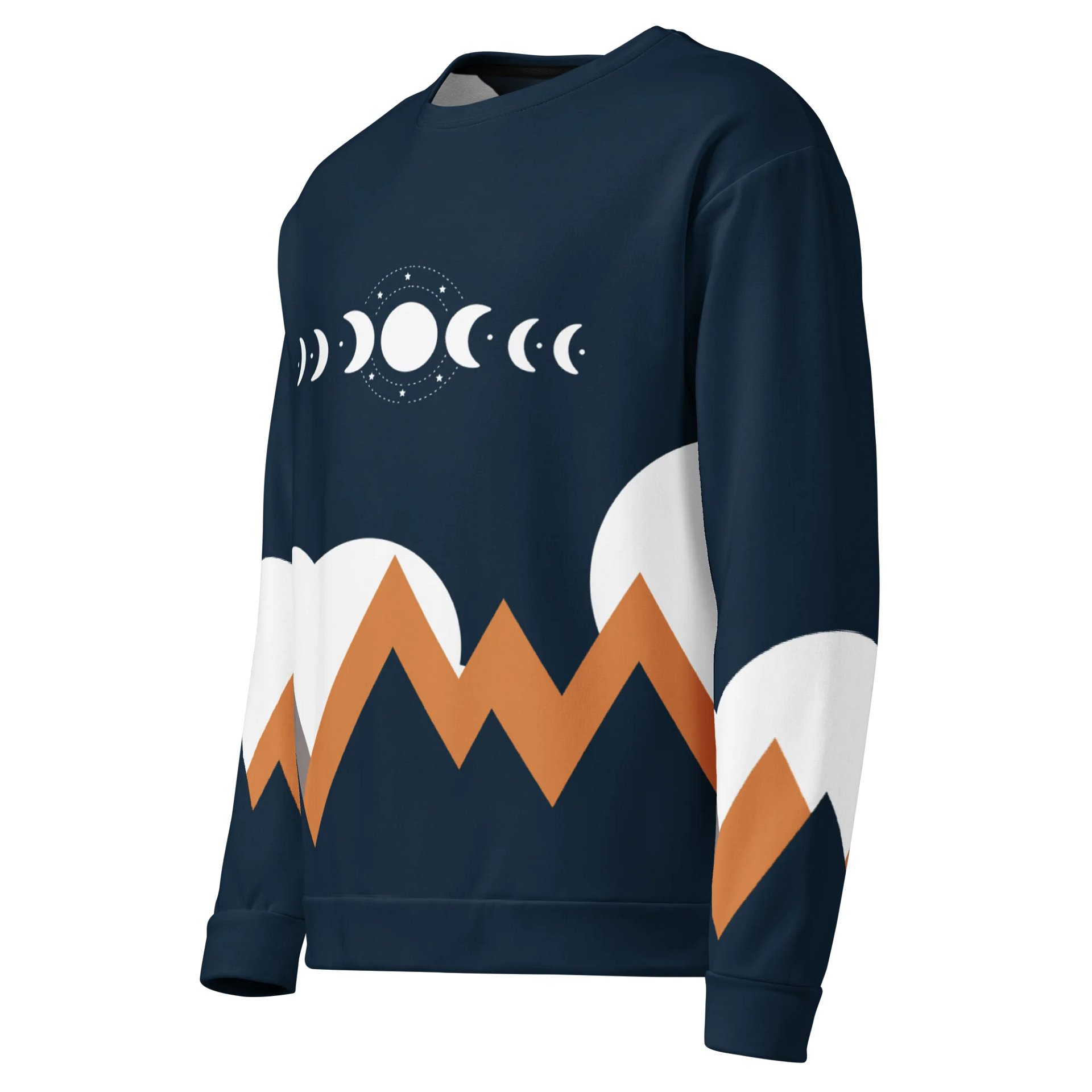Celestial Moon Phases Sweatshirt Cosmic Mountains product image (5)