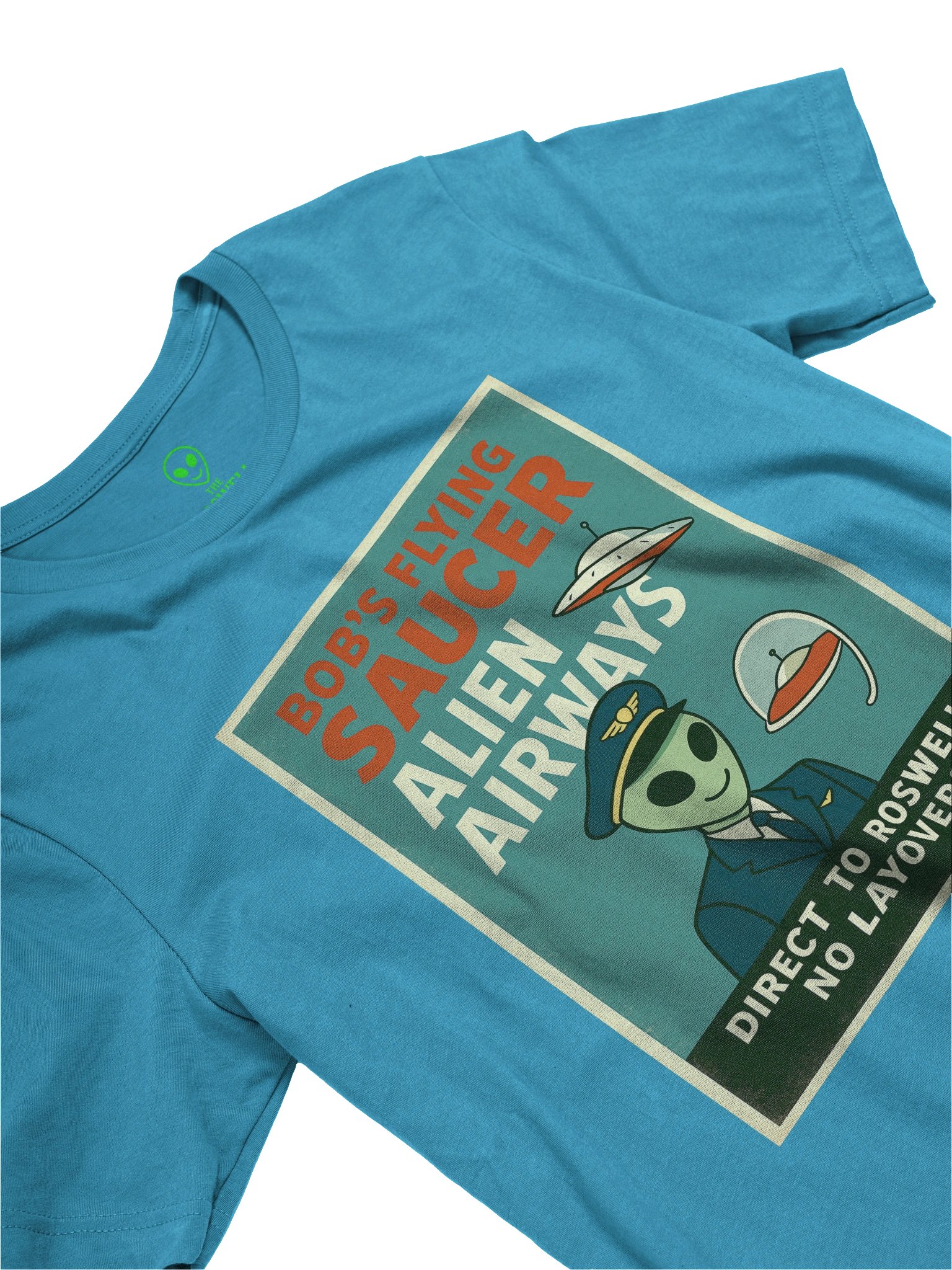 Roswell Alien Airways UFO 1950's Retro Airline Pilot Concert Tee Fit Unisex T-Shirt product image (3)
