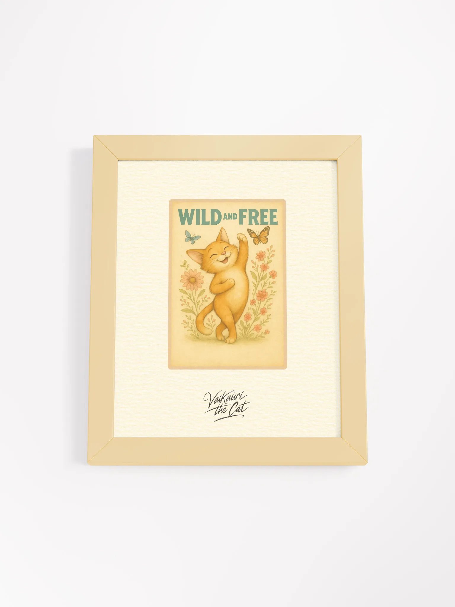 Wild and Free: Vaikauri the Cat Framed Artprint product image (2)