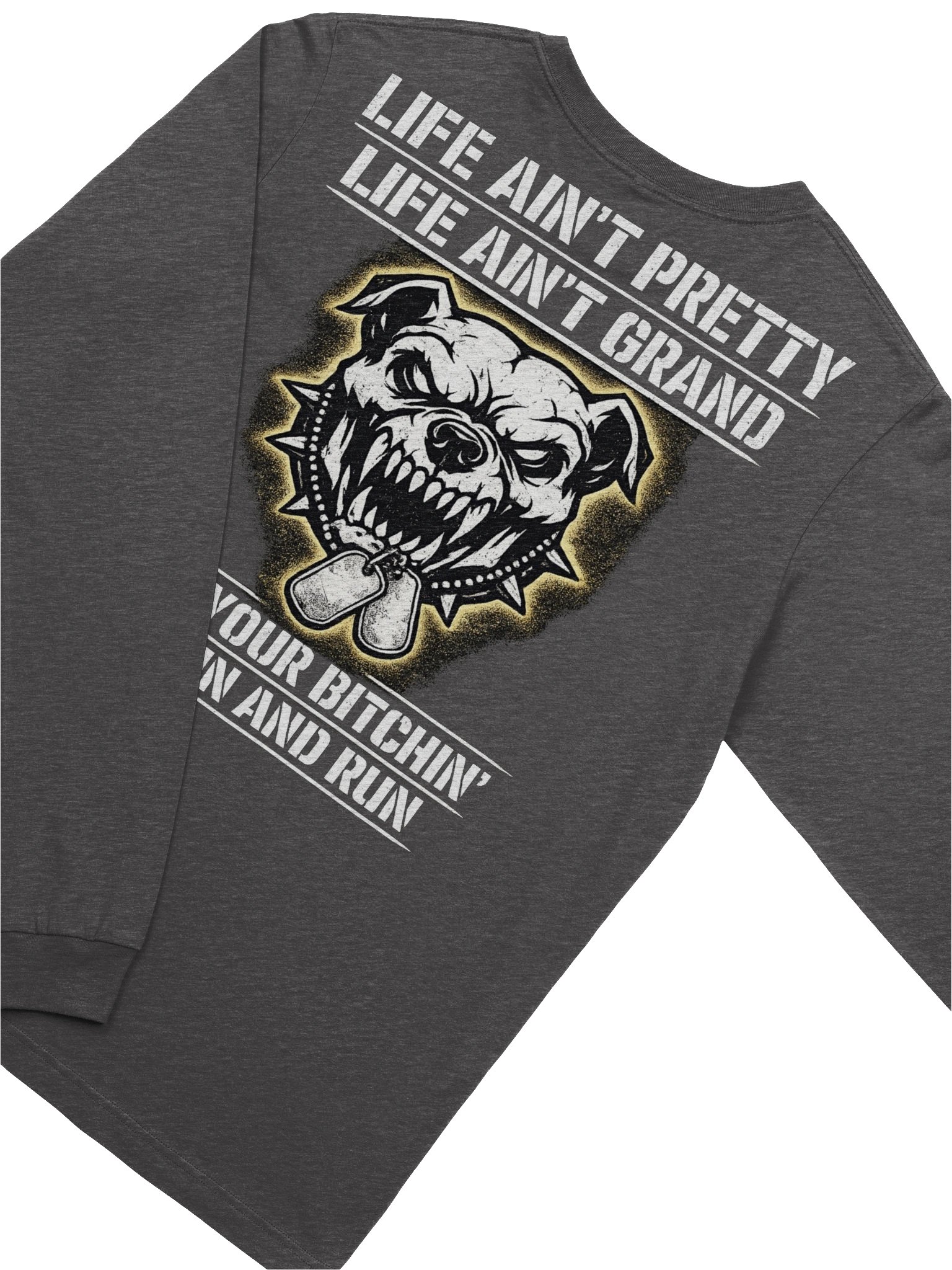 Devil Dogs on the Hunt — Life Ain't Pretty Long Sleeve | Warrior Shaman product image (1)