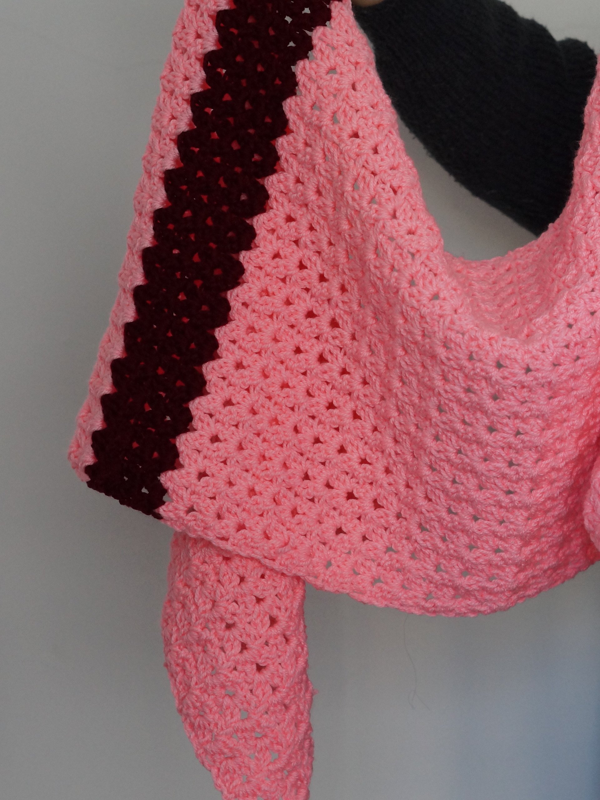 Rectangular double v stitch shawl crochet pattern product image (3)