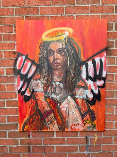 Halo by Akshay Ramsewak (oil on canvas).
.
.
.
.
.
#oilpainting #spraypainting #oilportrait #youngartists #smallartaccount