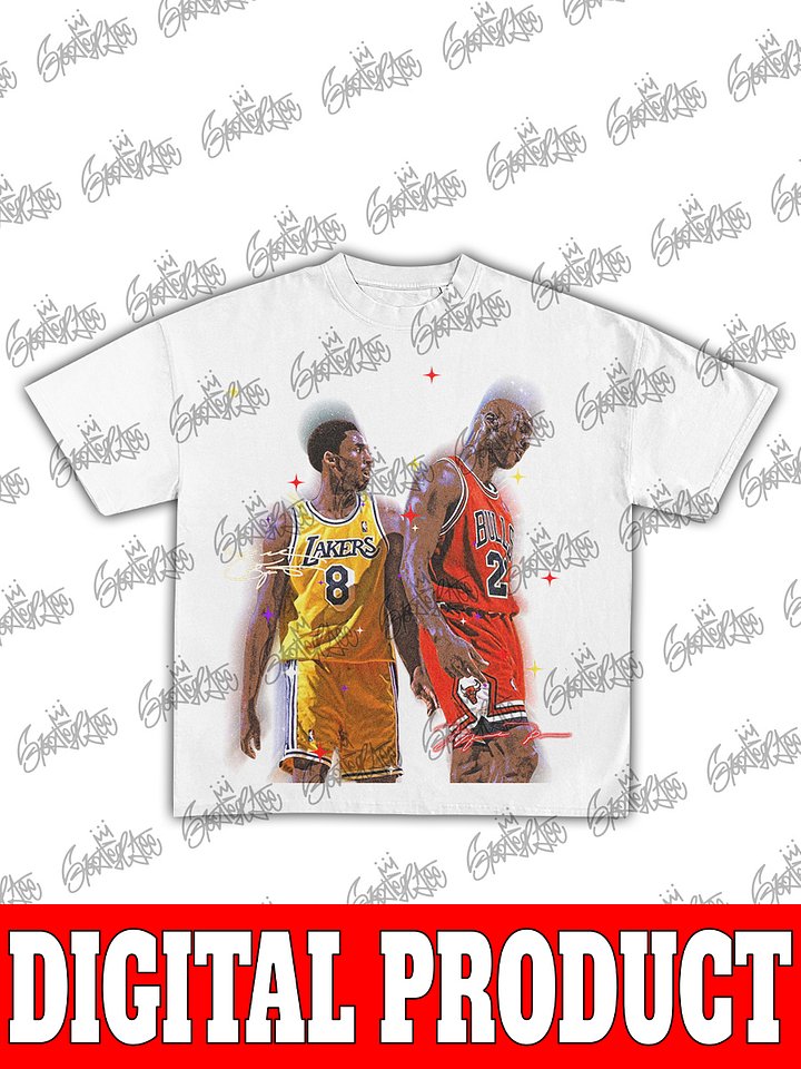 Kobe Bryant vs. Michael Jordan The GOATs Vintage NBA Bootleg Graphic product image (2)