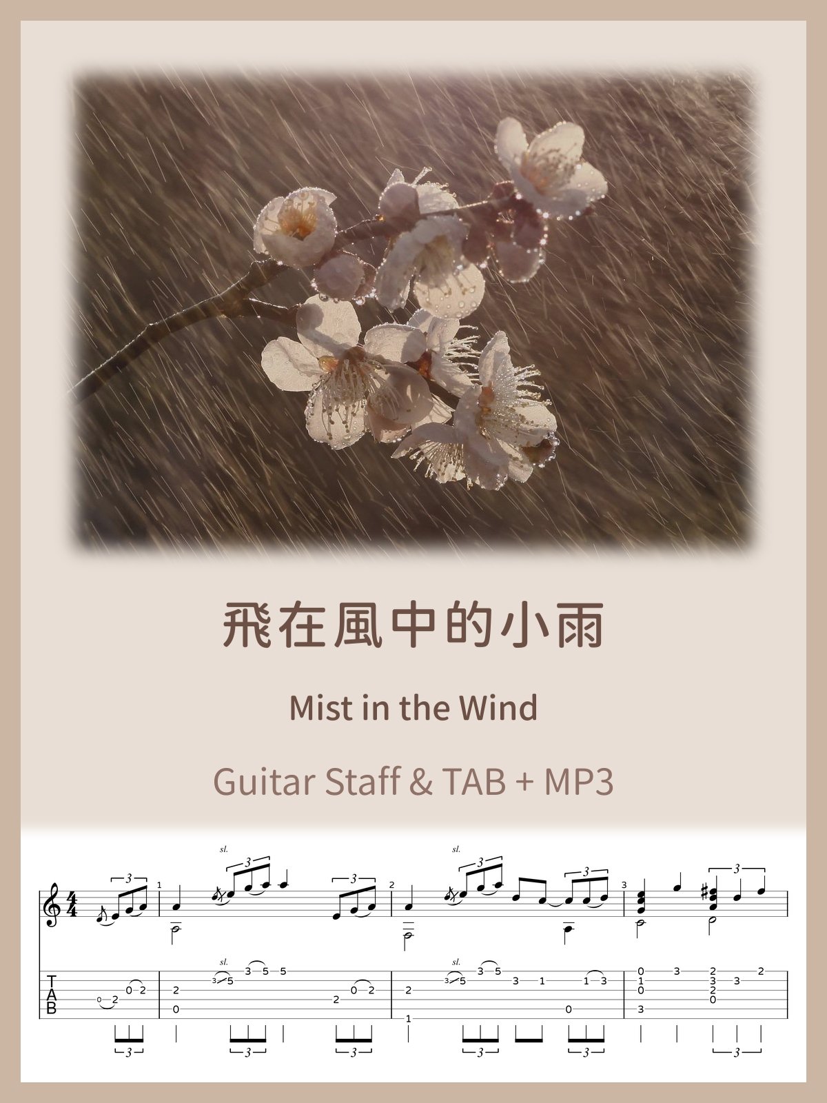 飛在風中的小雨 - 伍佰 江蕙 / Mist in the Wind [PDF+MP3] product image (1)