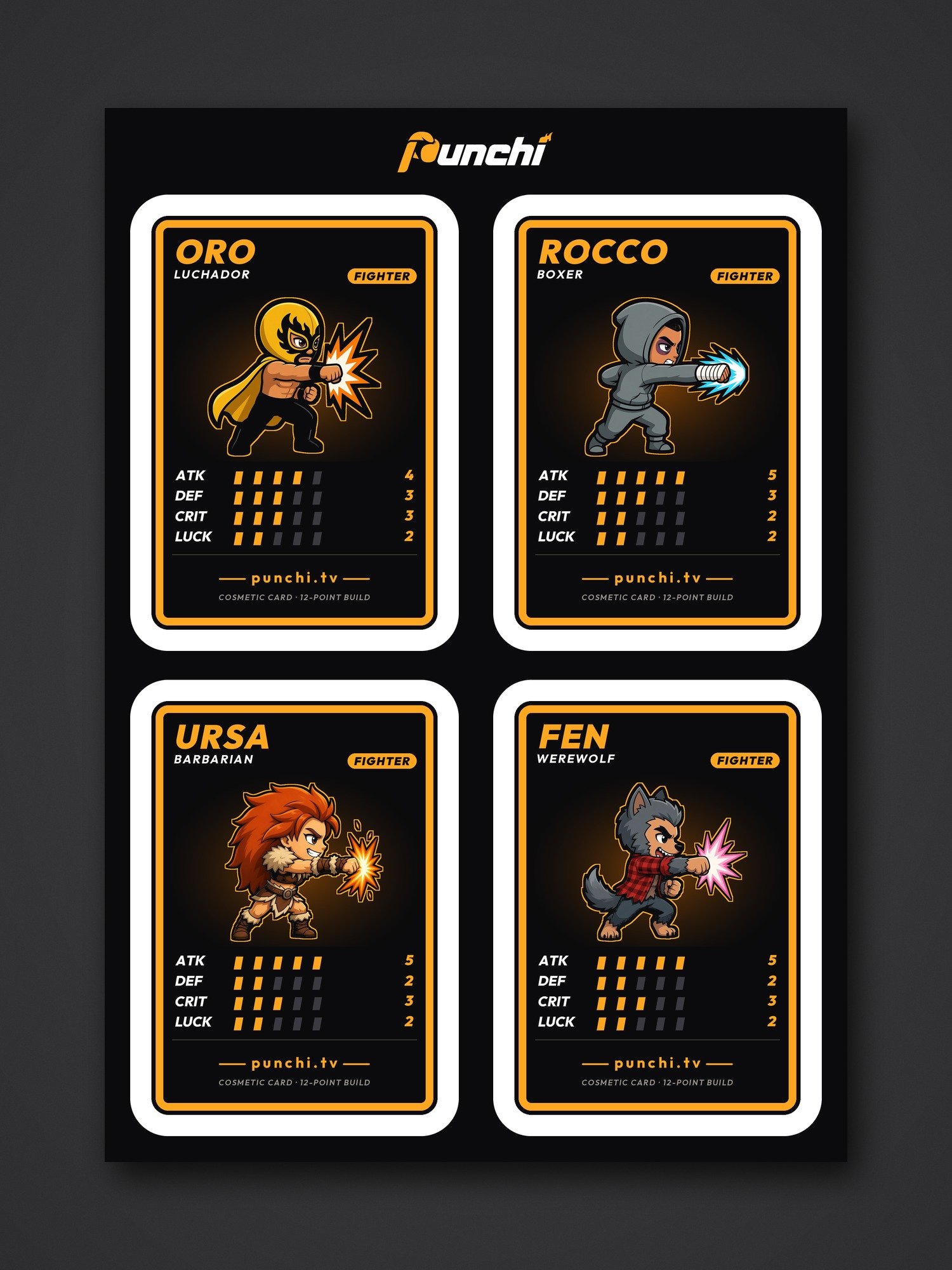Punchi Fighter Cards: Set 1 Brawlers I product image (1)
