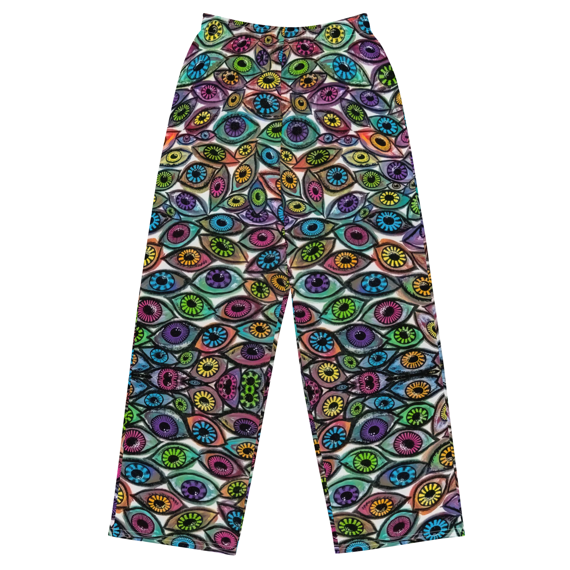 Colorful Eyes Unisex Wide Leg Pants | Eye See You Too product image (1)