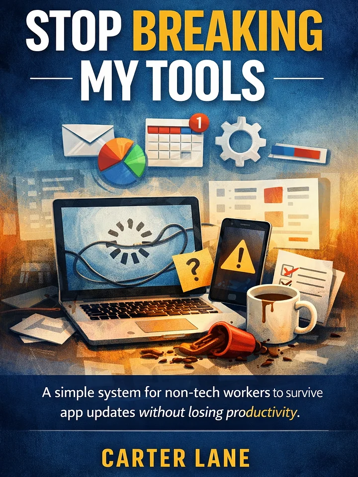 Stop Breaking My Tools A simple system for non-tech workers to survive app updates without losing productivity product image (1)