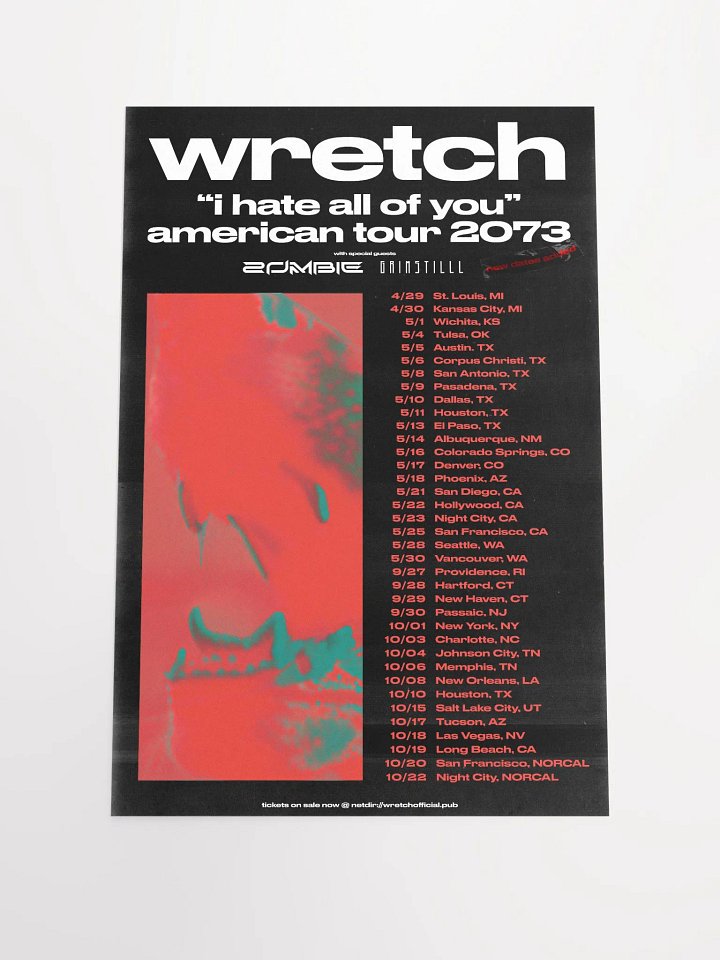 HATE NA Tour 2073 Print product image (1)