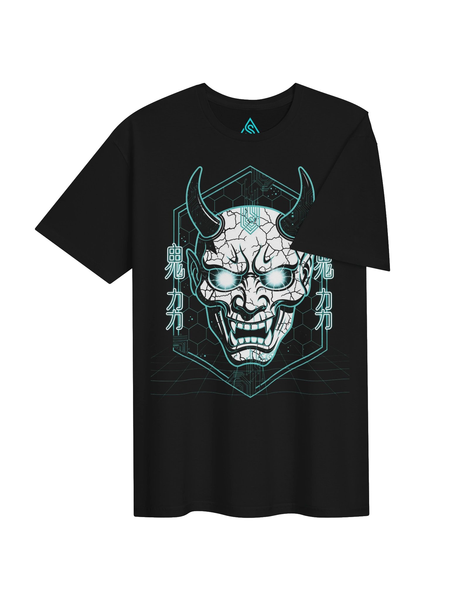 Cyber Skull Neon T-Shirt | Glowing Skull Tee | Unisex Gildan Softstyle product image (3)