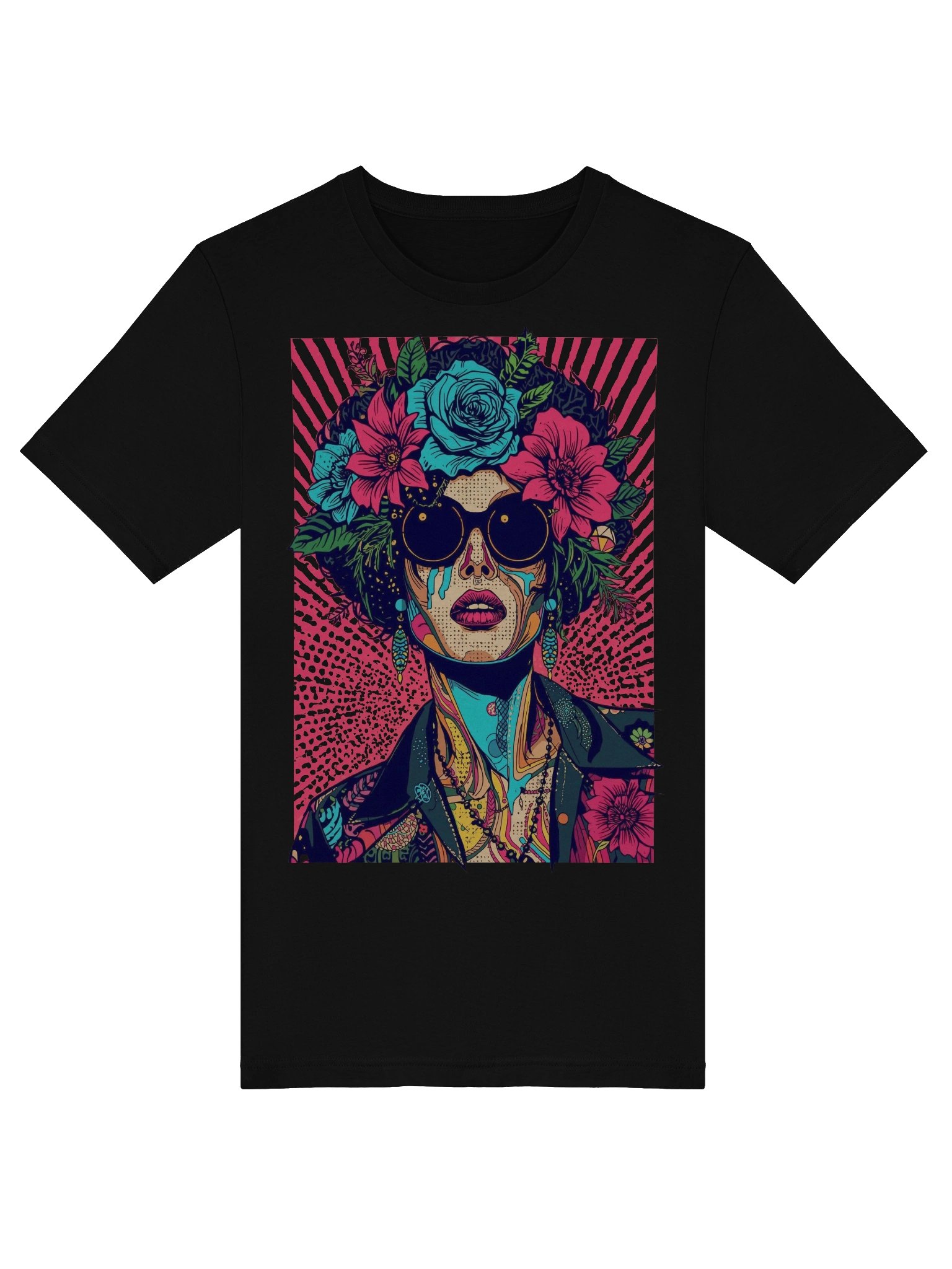Neon Blossom Pop‑Art Supersoft Tee product image (19)