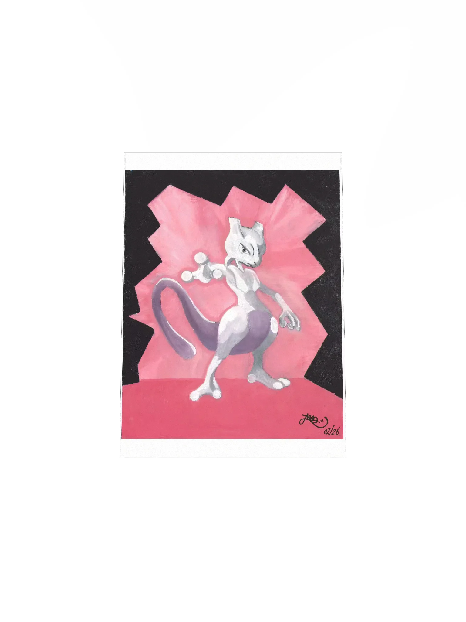 Mewtwo Oil Painting Matte Poster Prints product image (4)