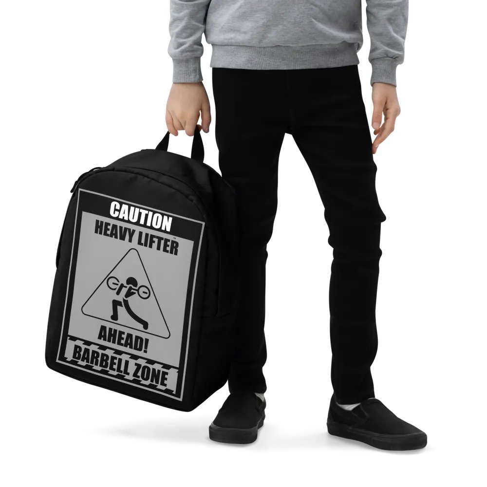 Caution Heavy Lifter Ahead Barbell Zone Backpack product image (7)