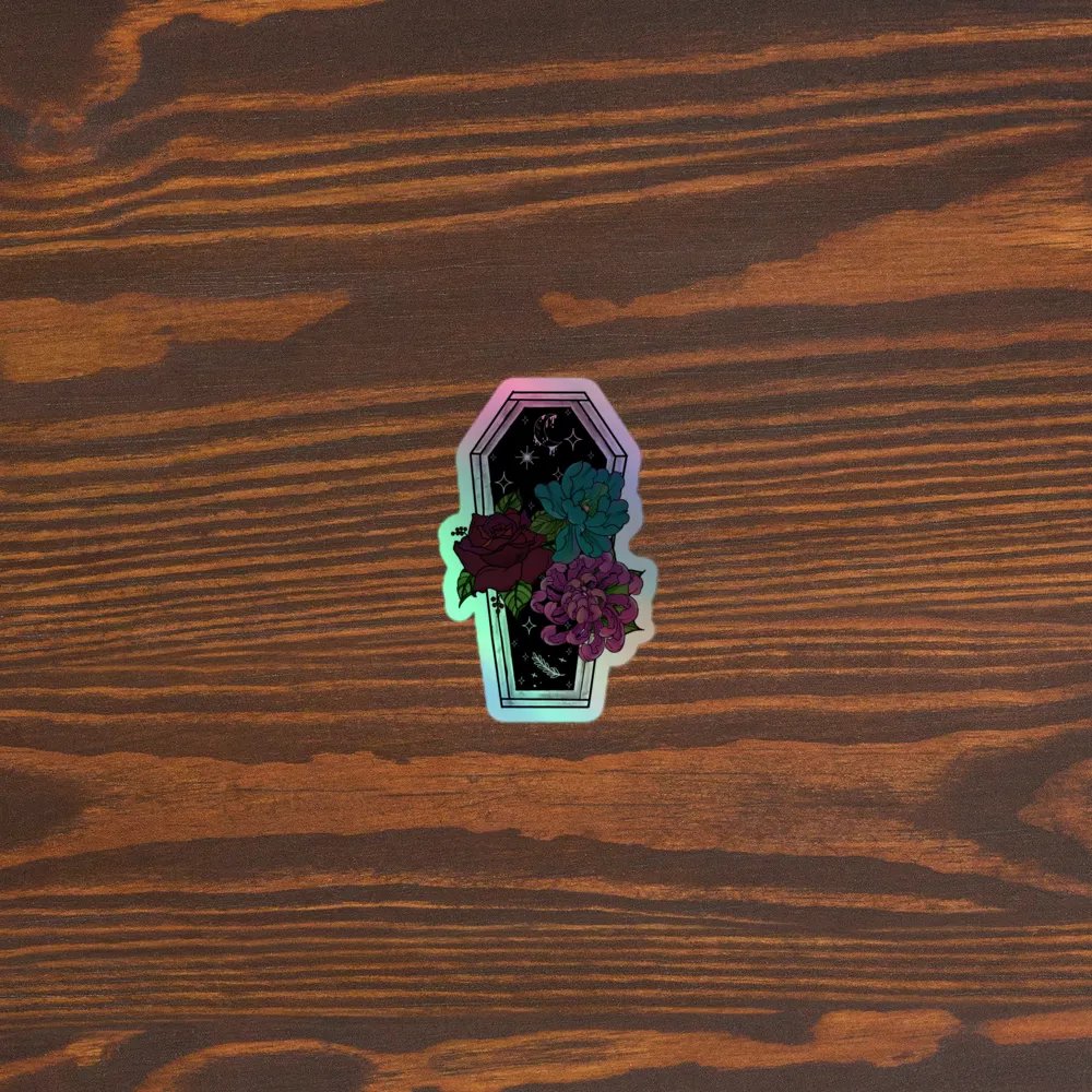 Floral Coffin Holo Sticker product image (5)