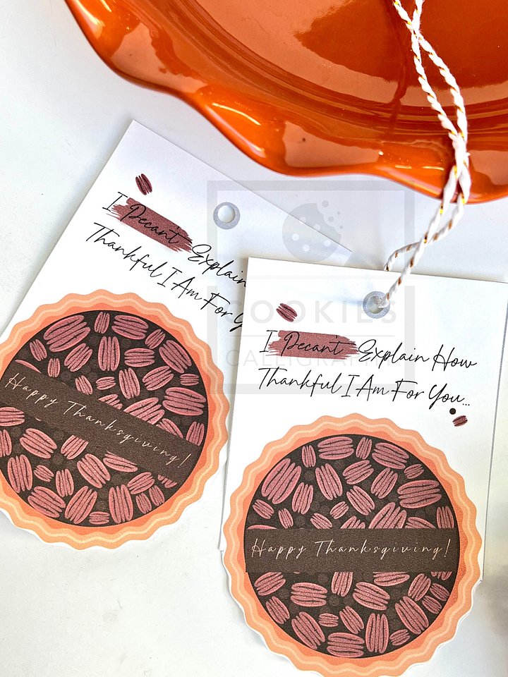 Happy Thanksgiving Pecan Pie Gift Tag | Printable PDF Download product image (2)