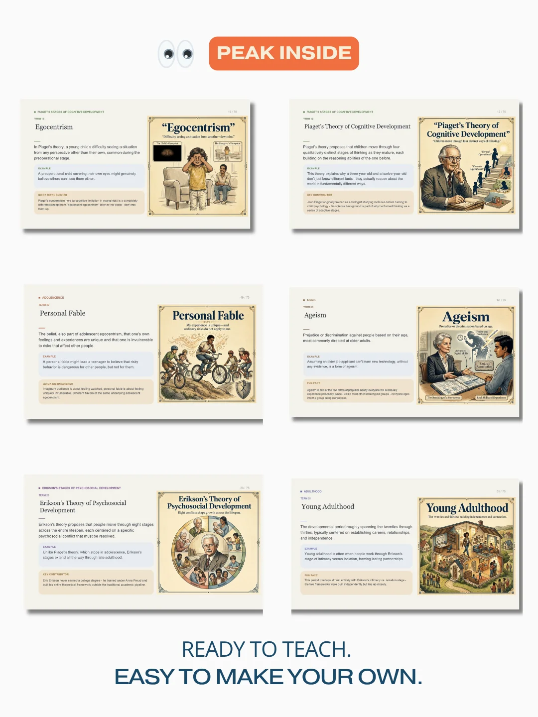 75 Developmental Psychology Terms | Editable PowerPoint for Teachers & Creators product image (3)