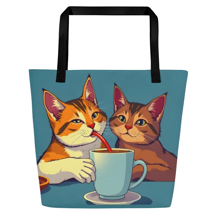 Large Tote Bag w/ Pocket-Sip Happens product image (1)