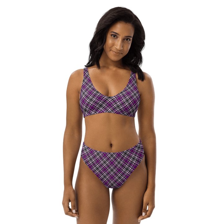 Purple, Gray, and Black Plaid Bikini product image (1)