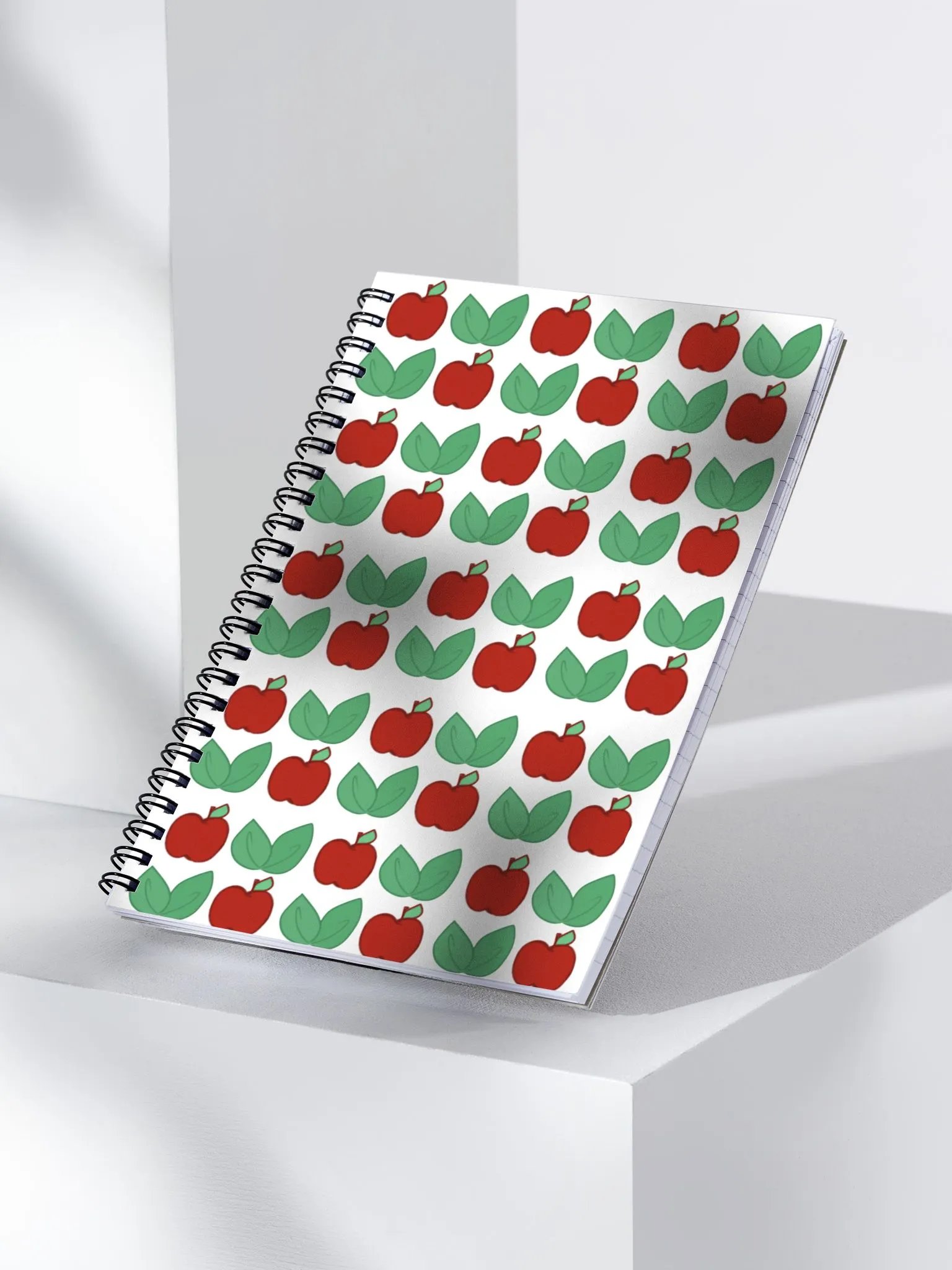 Apple-Leaf Checkered patterned notebook product image (1)