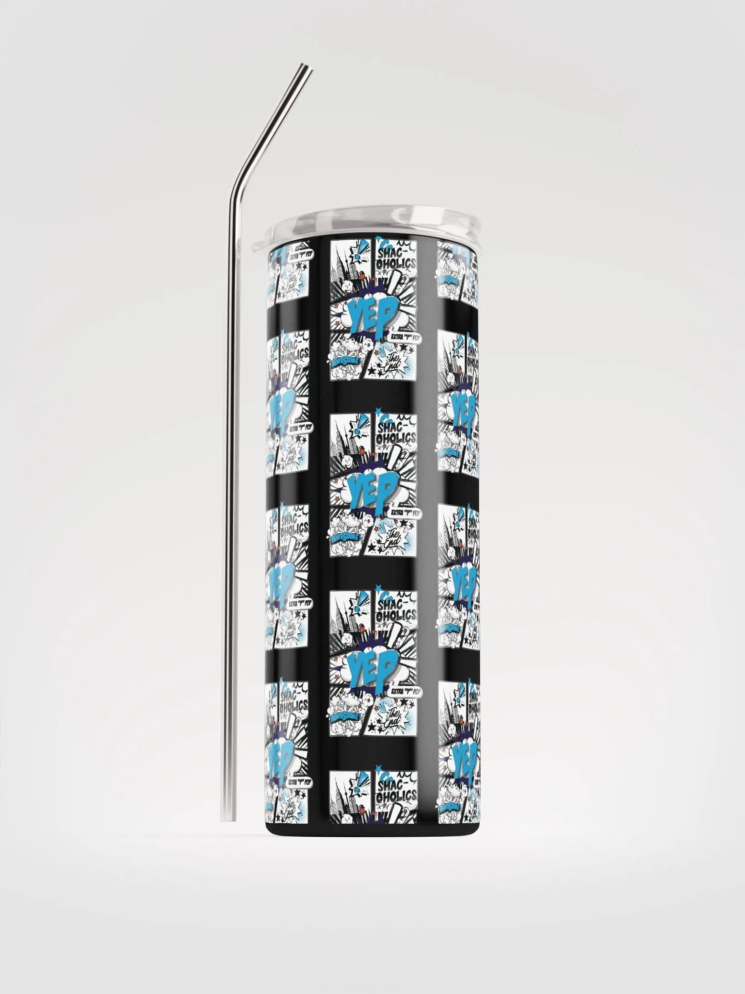 Shac-oholics Comic Blast Tumbler - Blue 