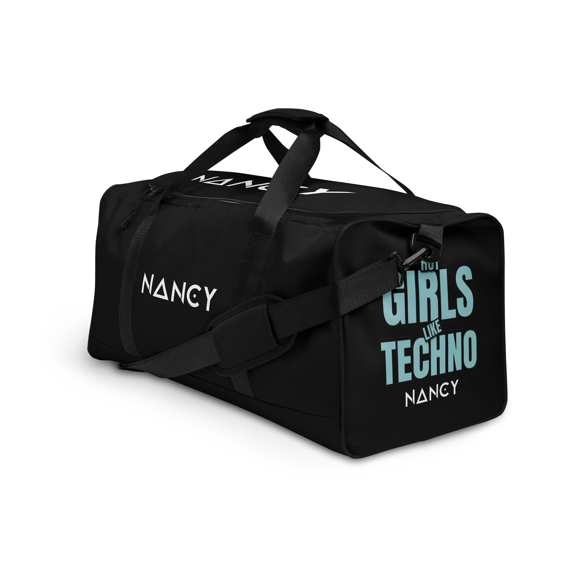 NANCY Bold Typography Duffle Bag : Dj travel bagel for your next tour by @Nancy_dj_official ® product image (2)