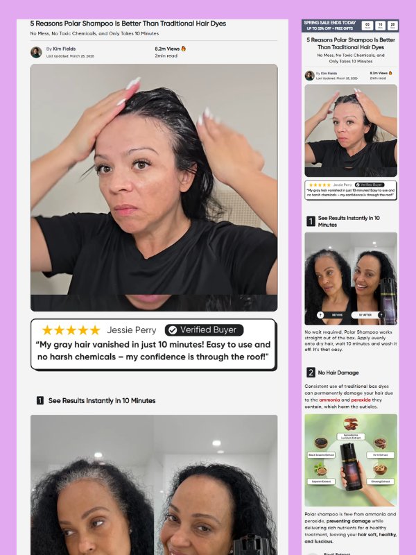 HairRevive Story – Gray Hair Solution Template product image (1)