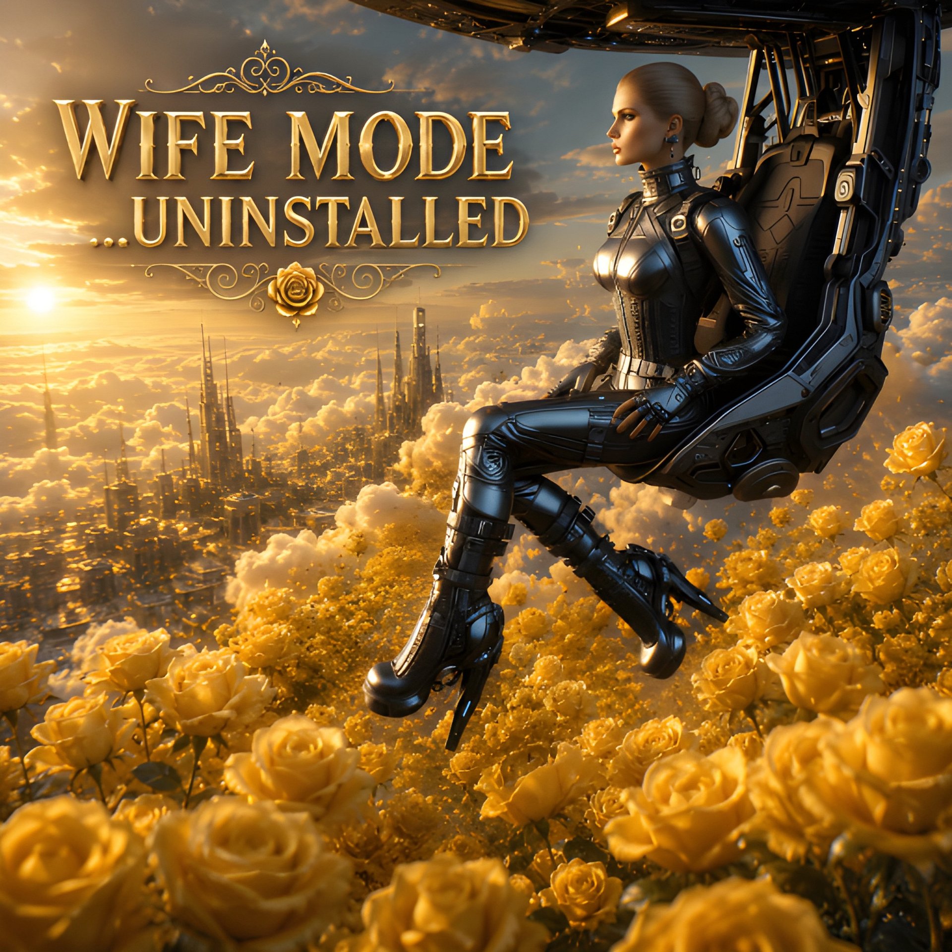 Wife Mode Uninstalled 8K Art Divorce Gift Instant Download Sassy Separated Women 16x16 Print product image (2)