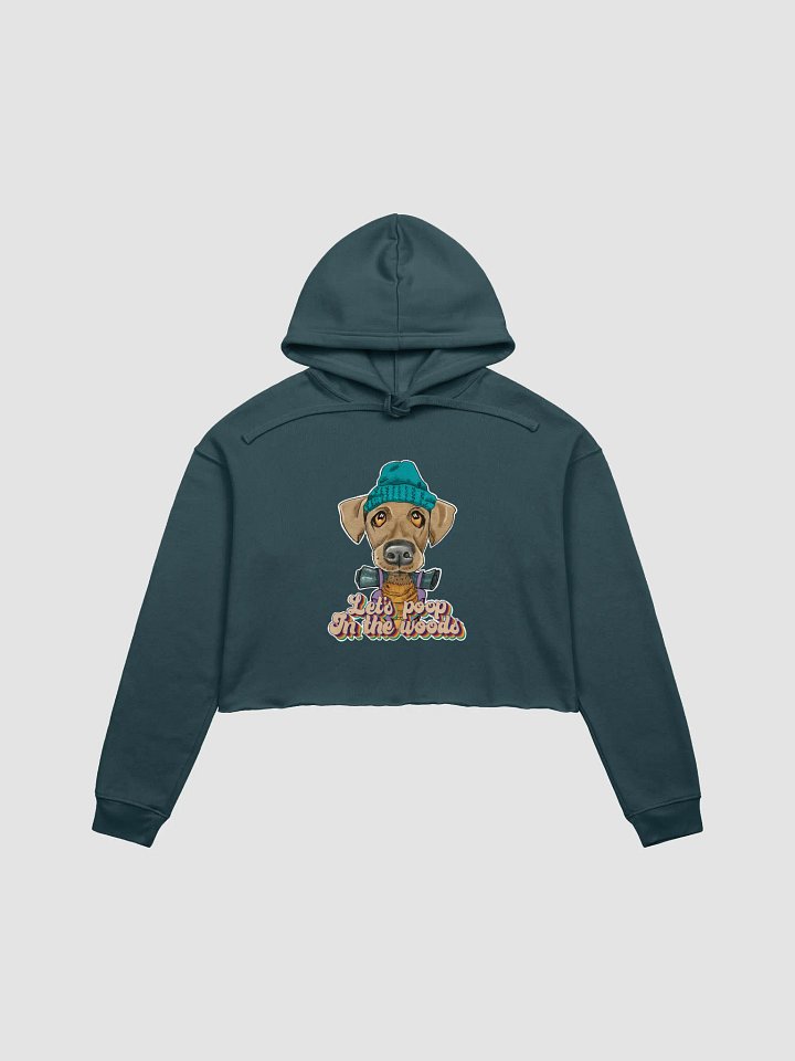 Cropped hoodie All colors - Let's poop in the Woods - Large print product image (2)