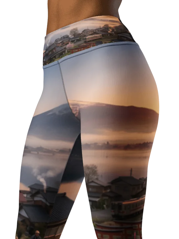 Mount Fuji High Waisted Yoga Leggings | Sun Protective Activewear product image (4)