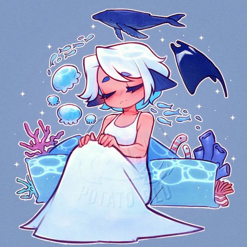 A comfy spot under the waves 🌊💙🌙