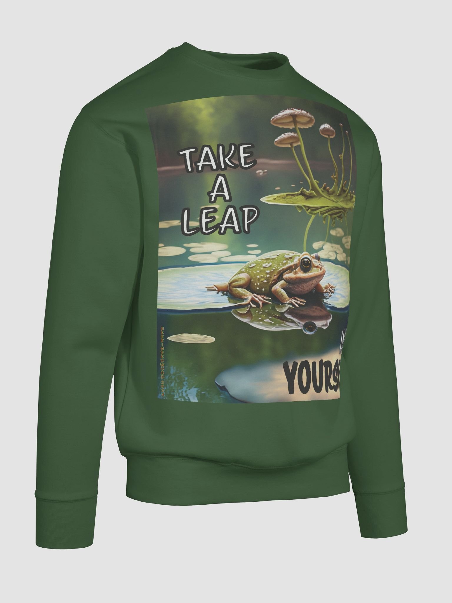 Leap into Yourself Frog Motivational Sweatshirt product image (10)