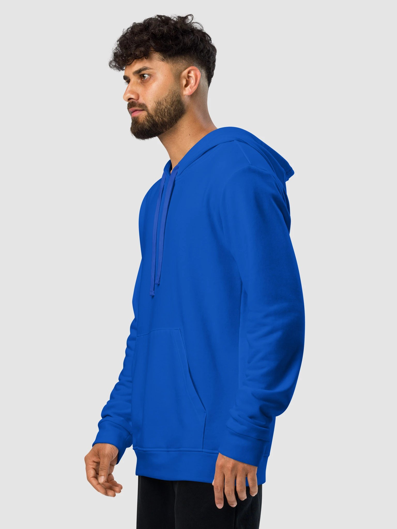 Plain Color Royal Blue Hoodie product image (1)