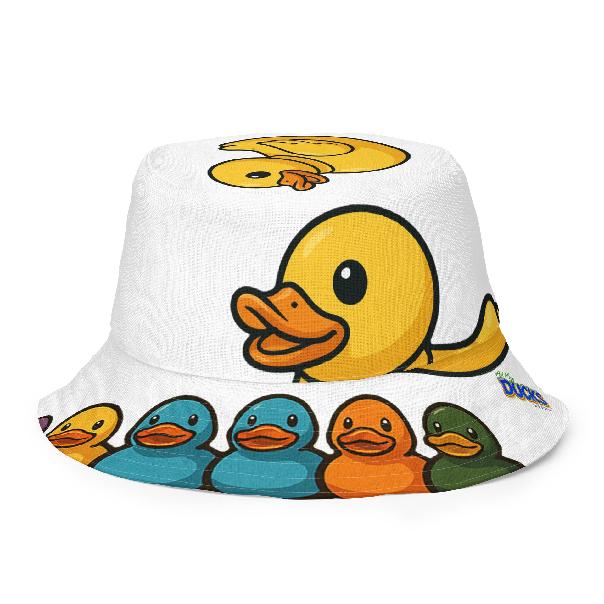 The Jeople™ Signature Series DUCKS in a ROW™ – "Duck, Duck... No Goose!" Reversible Bucket Hat product image (8)
