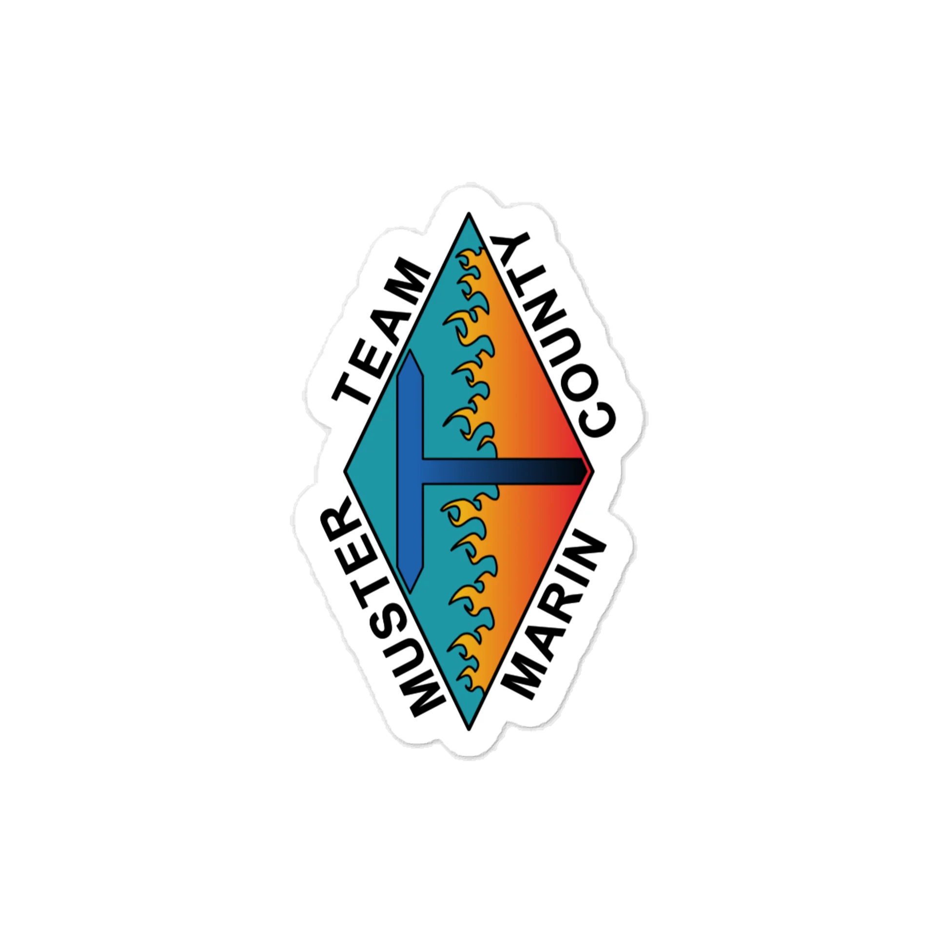 Diamond T, Marin County Muster Team Vinyl Decal - Water Resistant product image (2)