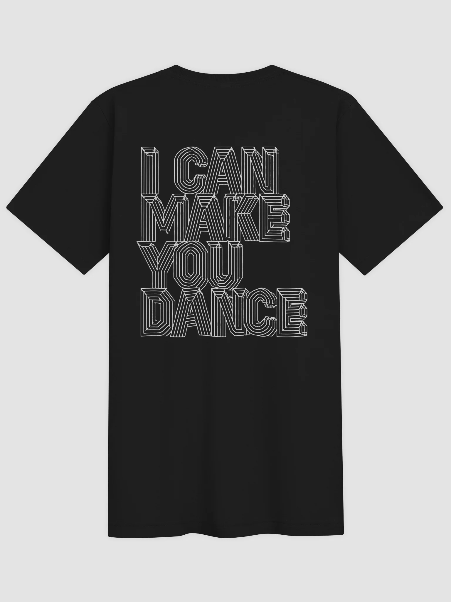 LABEL LOGO W/ I CAN MAKE YOU DANCE ON BACK (Men's Fitted T-Shirt) product image (6)