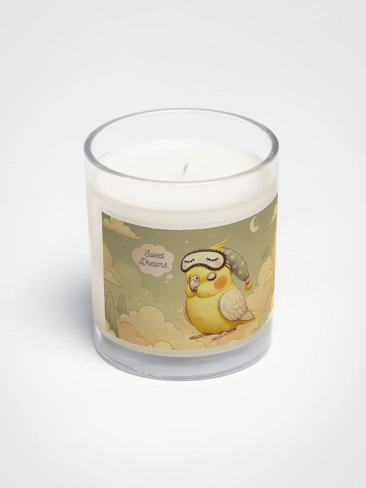 Sweet Dreams Parakeet – Soy Wax Candle in Clear Glass Jar 1 product image (2)