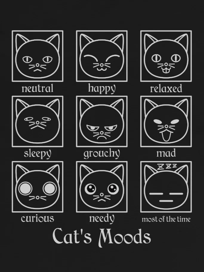 Cat's Moods - Unisex Youth Heavyweight T-shirt product image (1)