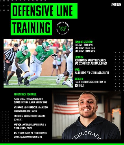 🚨𝗔𝗧𝗧𝗘𝗡𝗧𝗜𝗢𝗡 𝗔𝗟𝗟 𝗗 𝗟𝗜𝗡𝗘𝗠𝗘𝗡🚨

Coach Tom is now doing skill training for all DL, DE, and any LB’s who want to learn pass rush and...