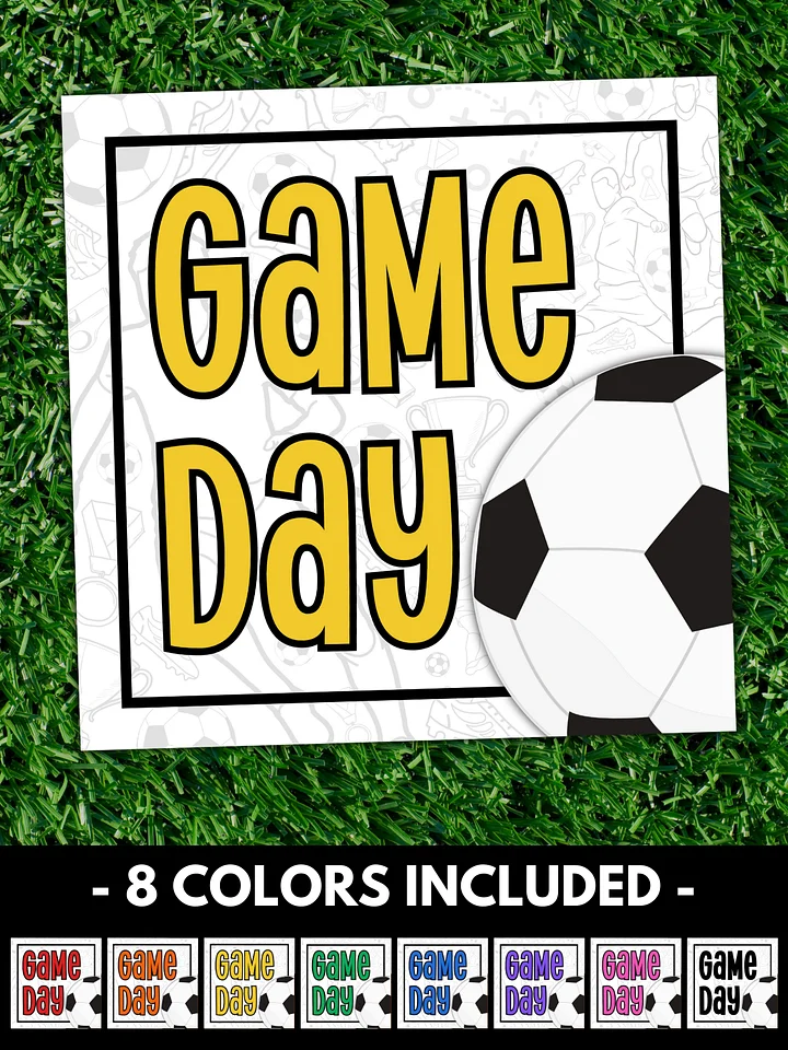 Soccer Game Day Gift Tags - 8 Colors Included product image (1)