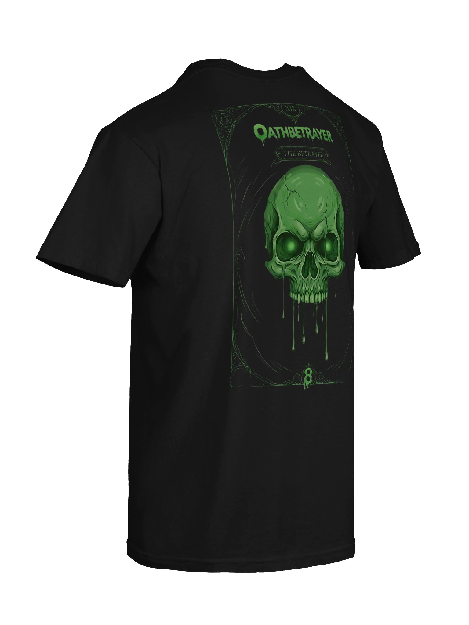 Glowing Green Skull Tarot T-Shirt product image (10)