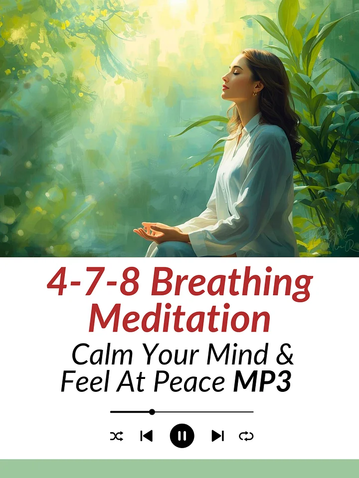 4-7-8 Breathing Meditation - Calm Your Mind & Feel at Peace | MP3 Audio Download product image (1)