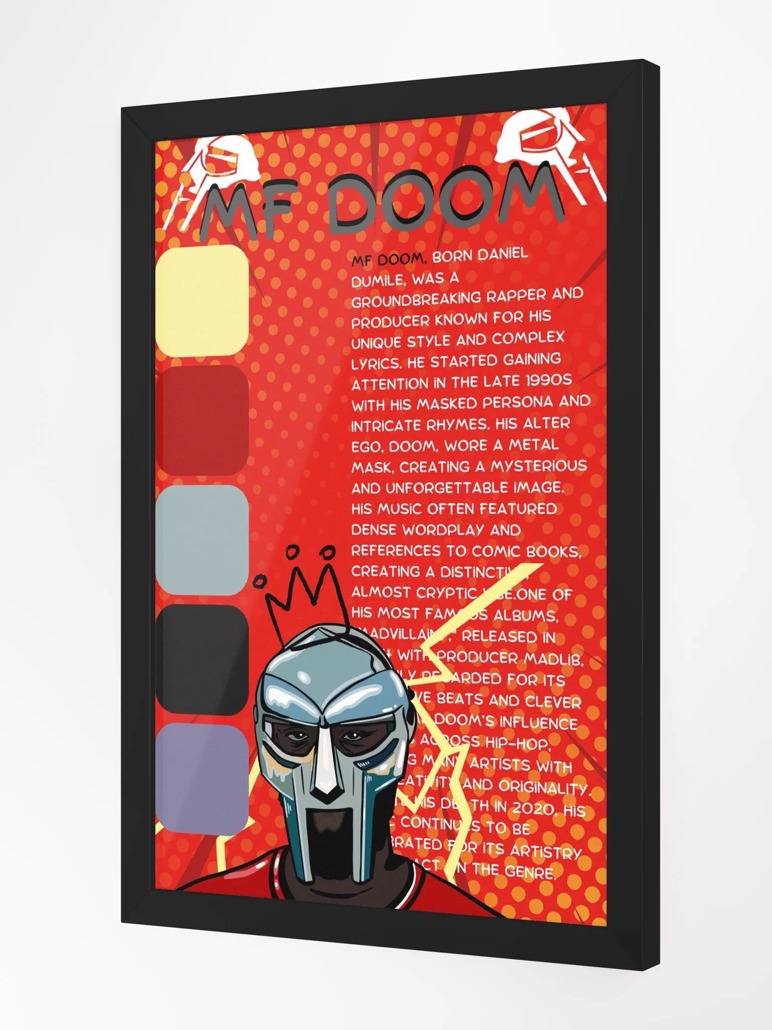 (12x18in) MF DOOM: Framed Matte Poster product image (2)