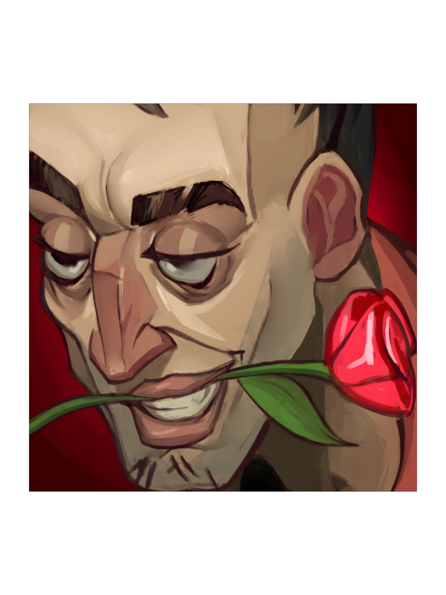 Radek with a Rose Sticker product image (1)